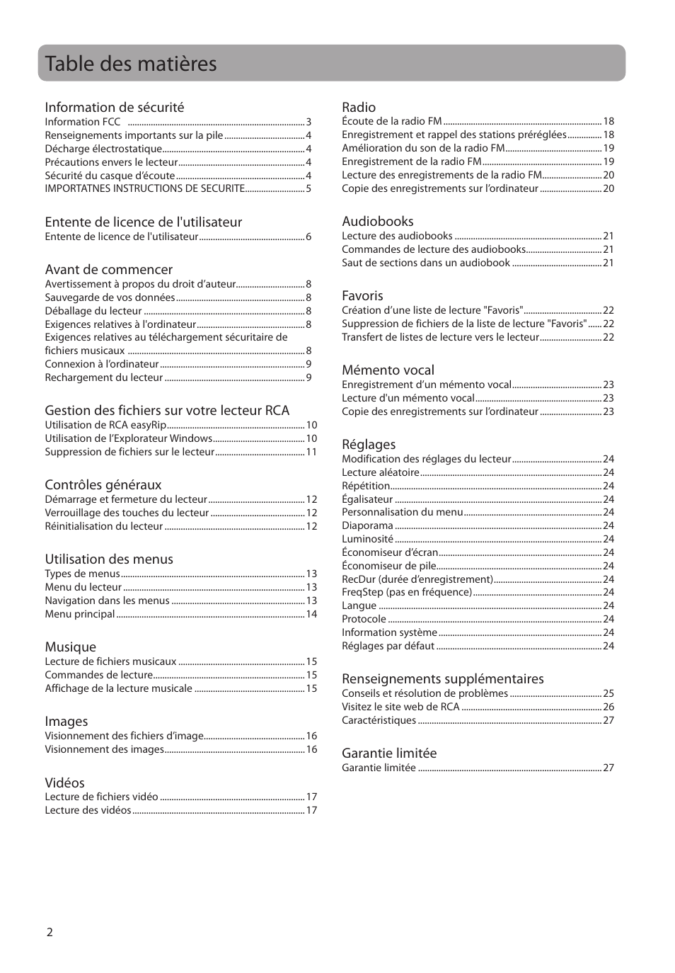 RCA MC4308 User Manual | Page 60 / 87