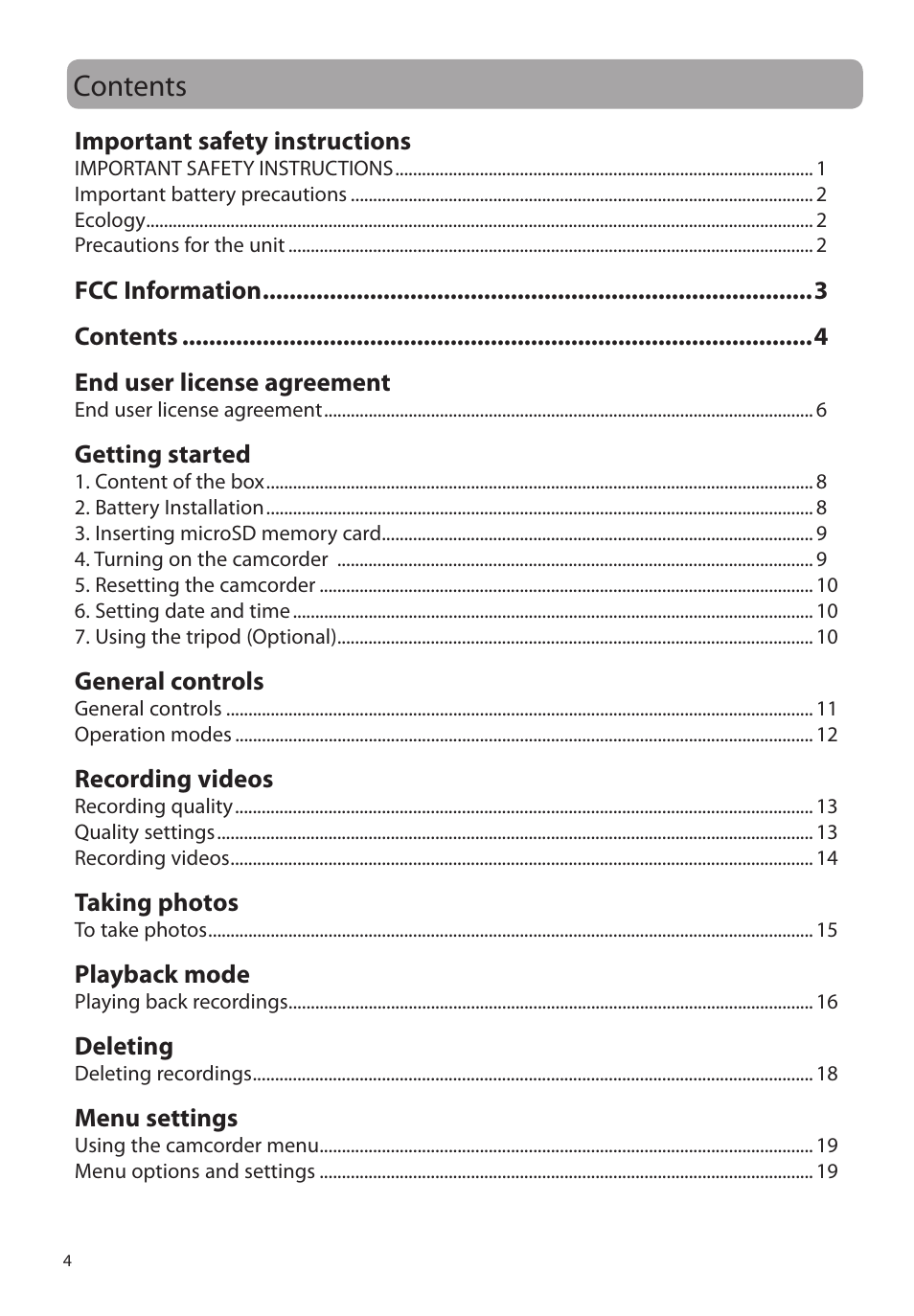 RCA EZ1010BL User Manual | Page 5 / 29