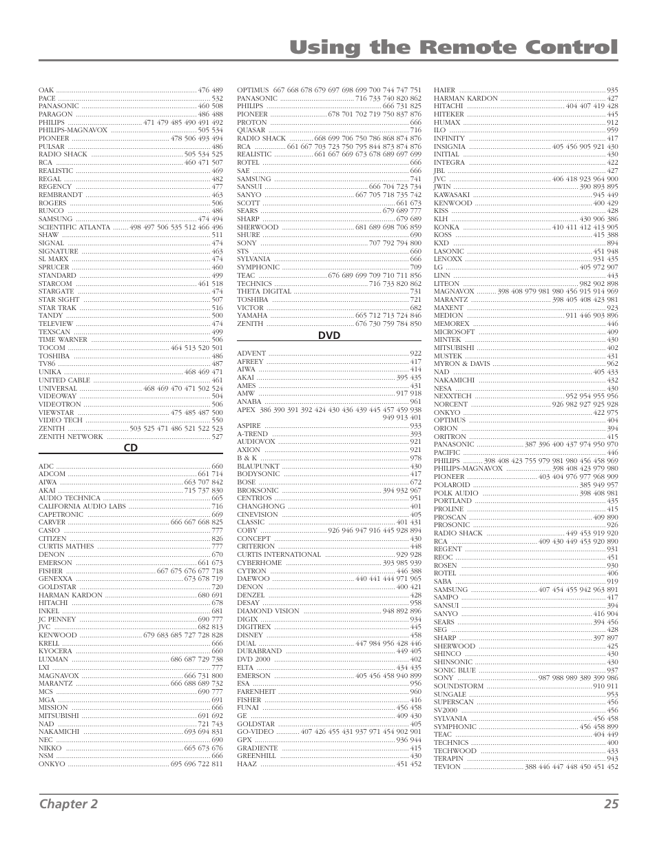 Using the remote control, Chapter | RCA Scenium M50WH187 User Manual | Page 27 / 64