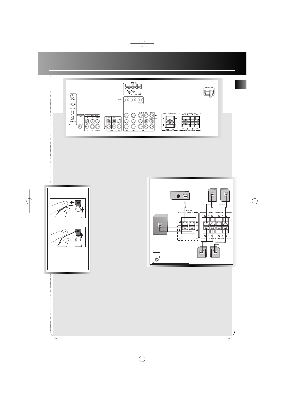 Getting started, Connecting the antennas, Connecting the speakers | Connecting the subwoofer | RCA HOME THEATER AUDIO VIDEO RECEIVER RT2500 User Manual | Page 7 / 22