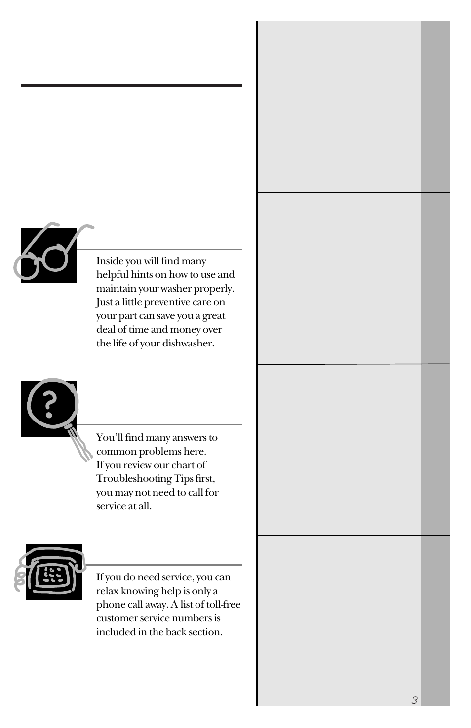 Operating instructions, Troubleshooting tips, Customer service | Rca & you, a service partnership, Read this manual, If you need service | RCA PSD3420 User Manual | Page 3 / 32