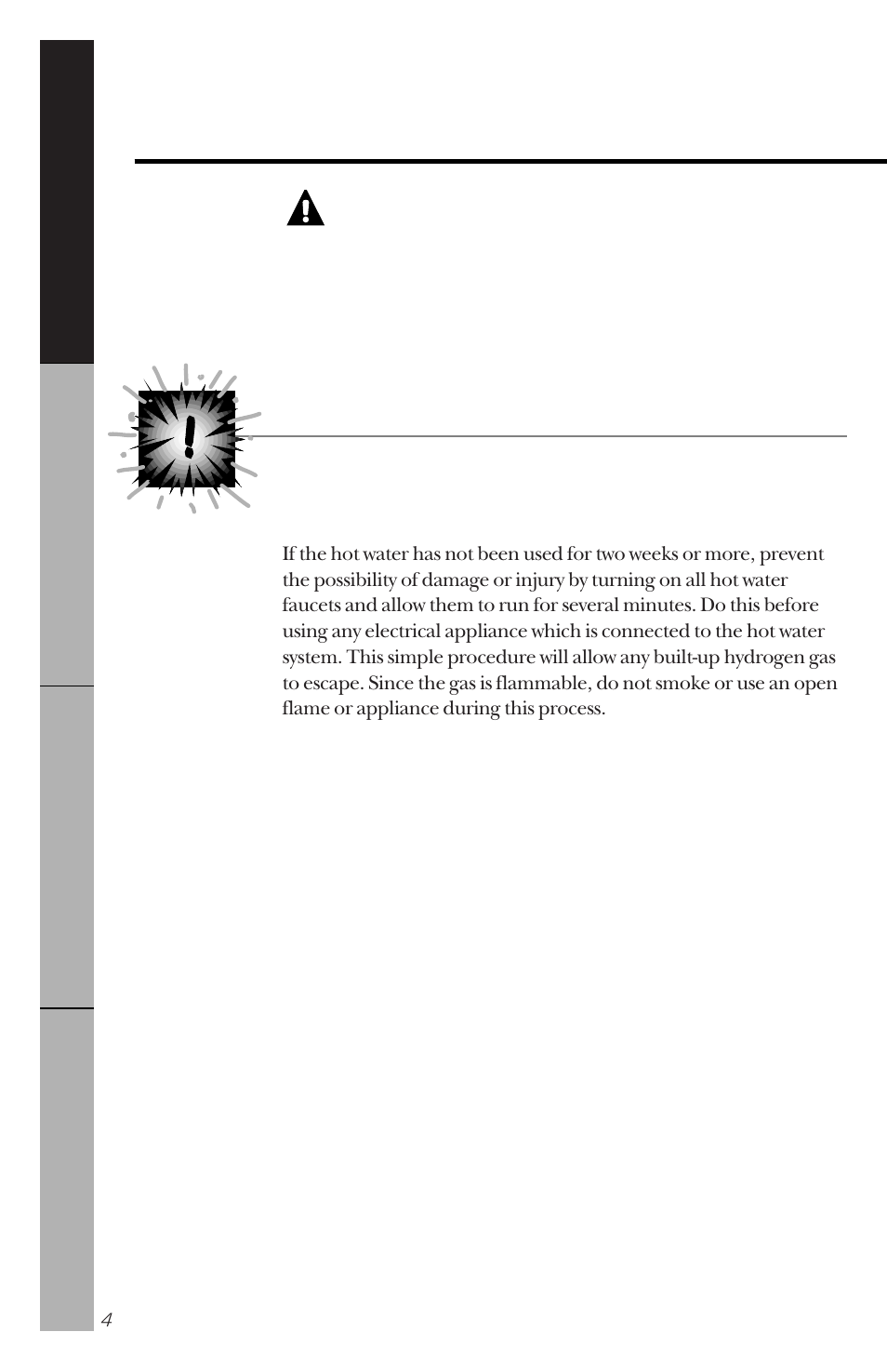 Safety information, Warning, Water heater safety | RCA PSD3420 User Manual | Page 4 / 32
