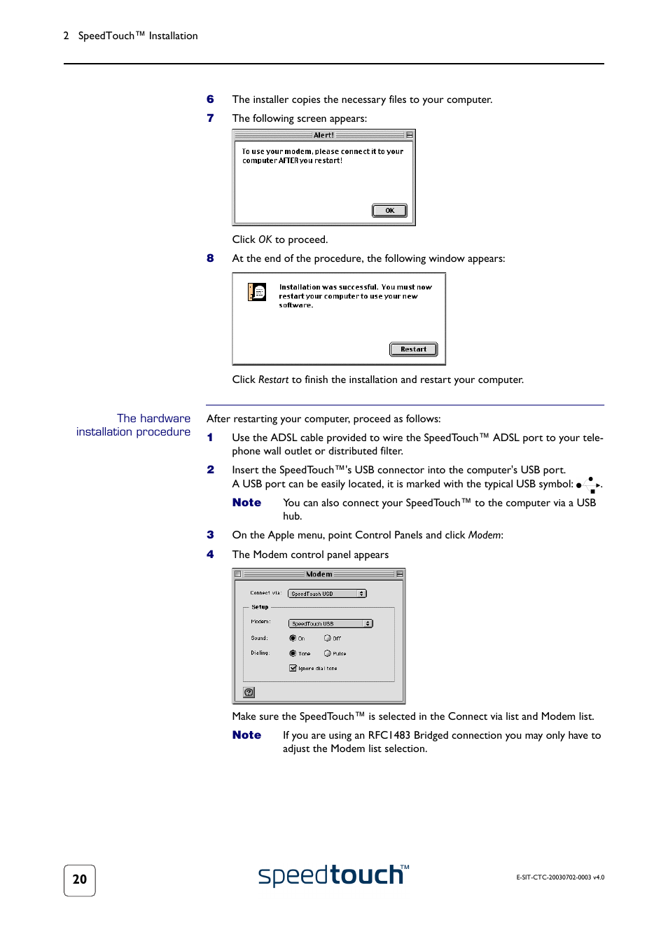 The hardware installation procedure | RCA 300 Series User Manual | Page 22 / 64