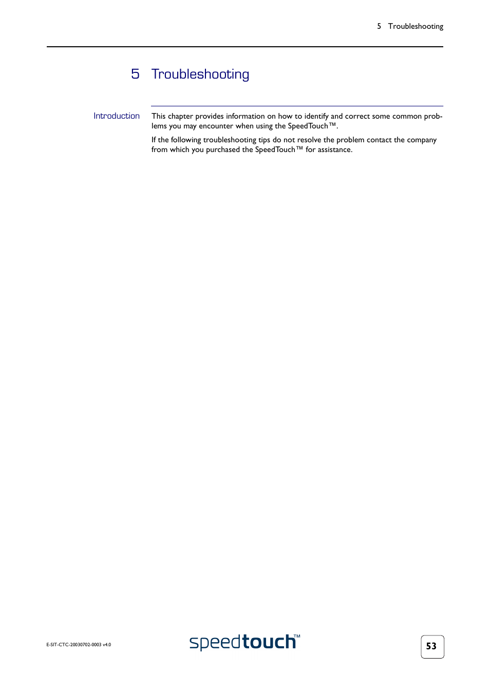 5 troubleshooting, Introduction, Troubleshooting | RCA 300 Series User Manual | Page 55 / 64