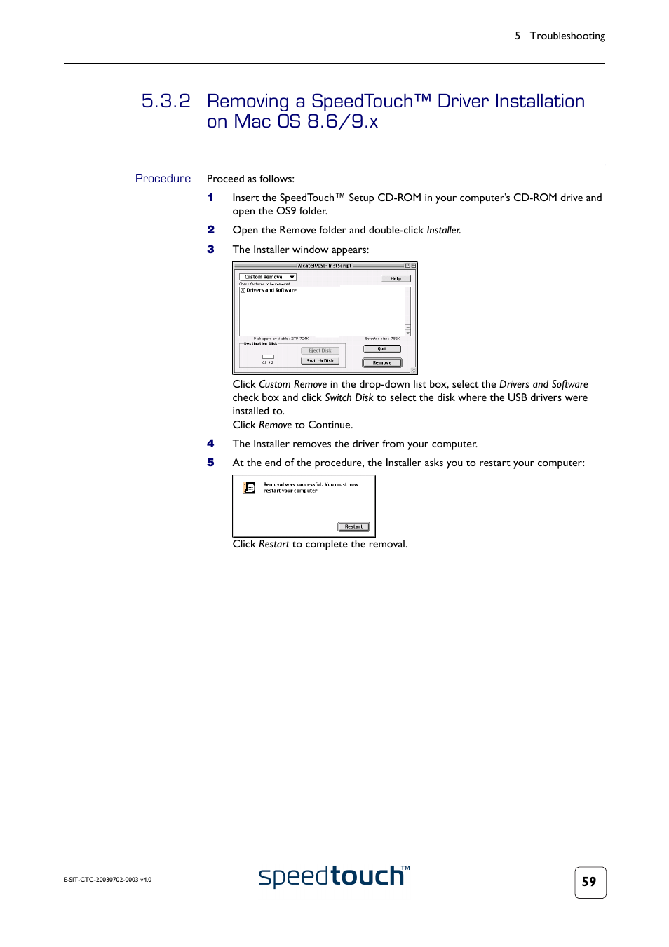 Procedure | RCA 300 Series User Manual | Page 61 / 64