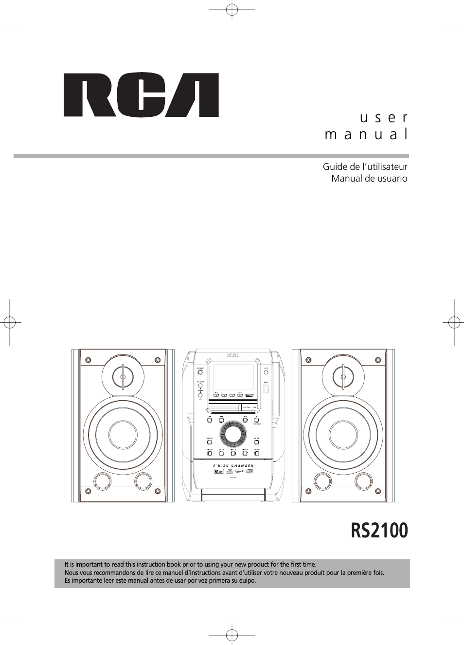 RCA RS2100 User Manual | 31 pages