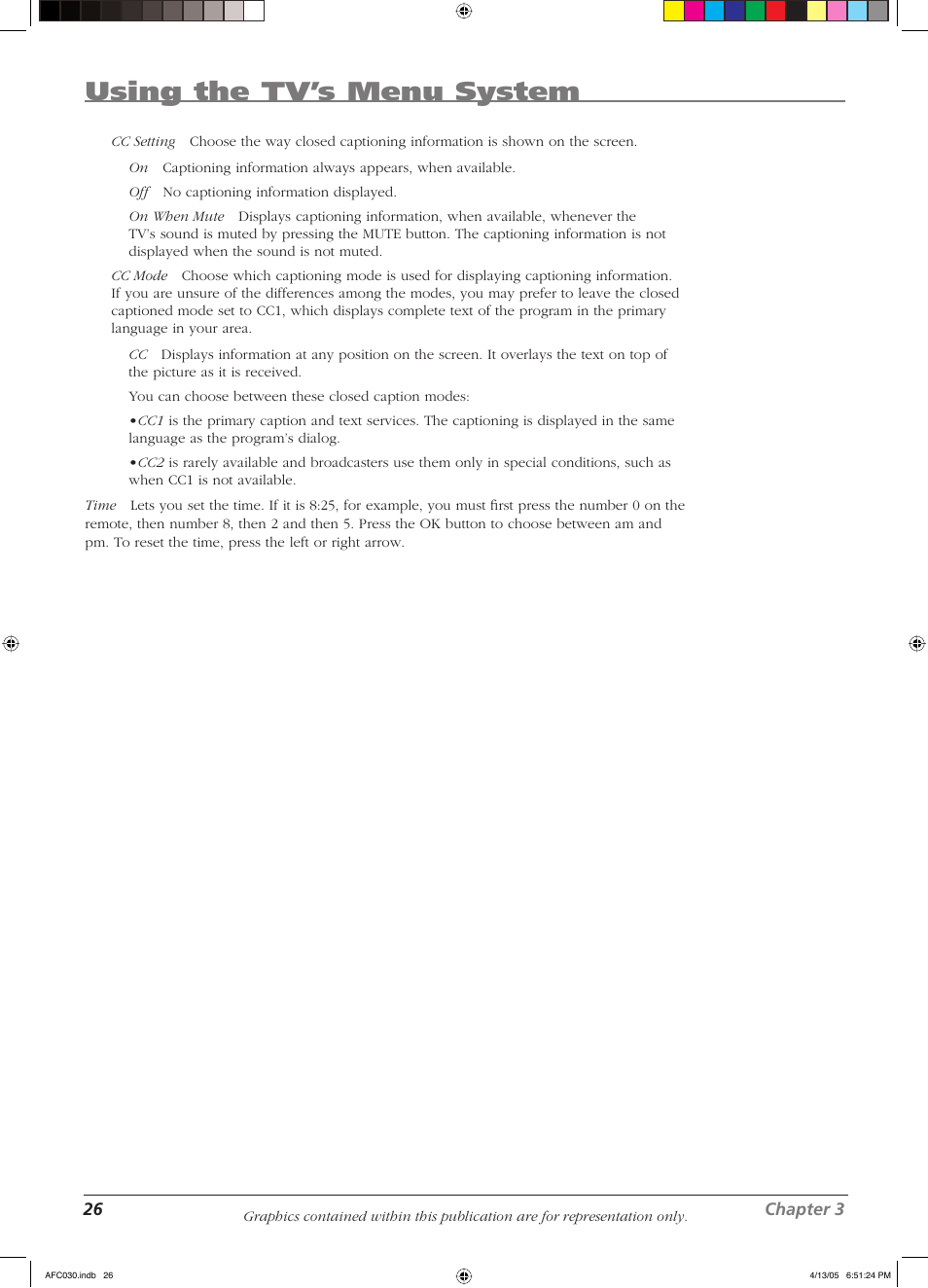 Using the tv’s menu system | RCA L23W10 User Manual | Page 30 / 36