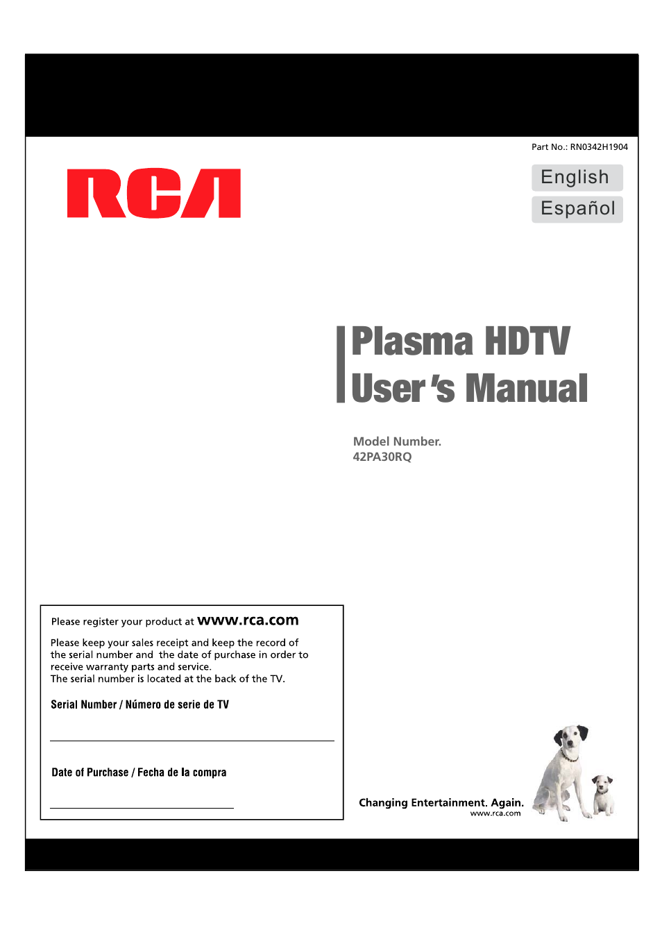 RCA 42PA30RQ User Manual | 88 pages