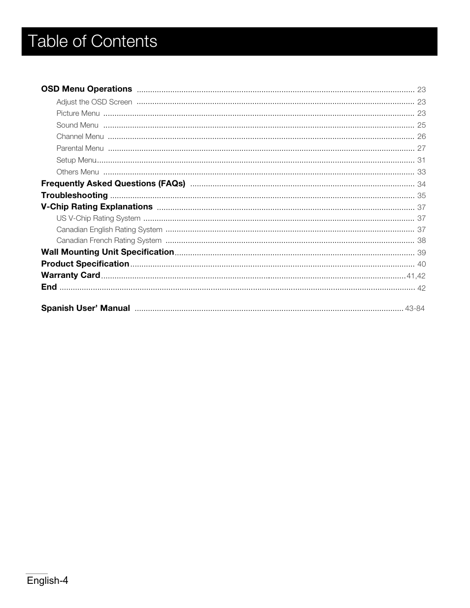 RCA 42PA30RQ User Manual | Page 5 / 88