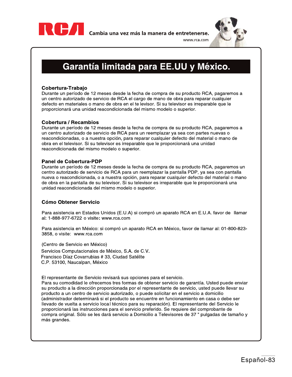 P77.pdf | RCA 42PA30RQ User Manual | Page 86 / 88