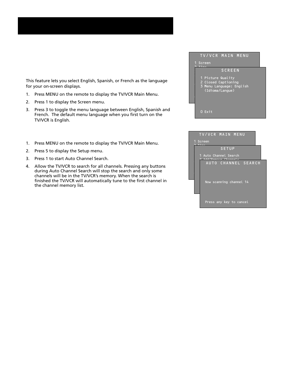 Setup and connections | RCA T19067 User Manual | Page 14 / 64