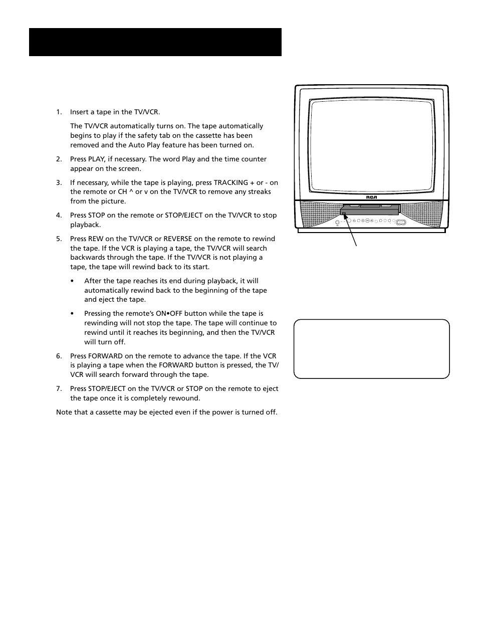 Operating instructions, How to play a tape | RCA T19067 User Manual | Page 24 / 64