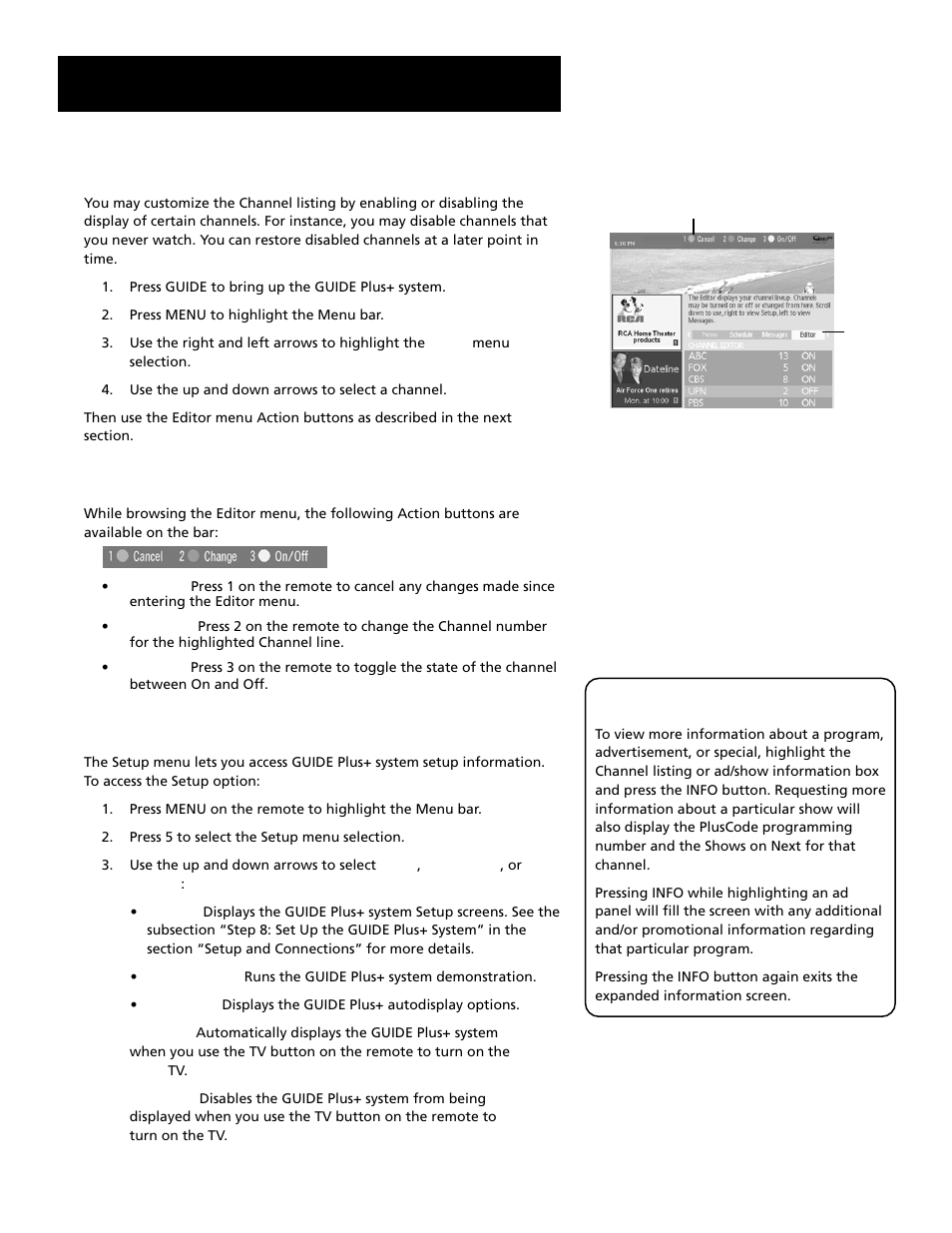 Features and controls | RCA T19067 User Manual | Page 52 / 64