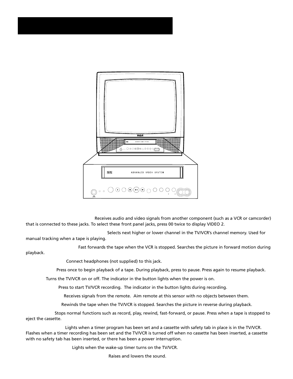 Reference, Front panel | RCA T19067 User Manual | Page 54 / 64