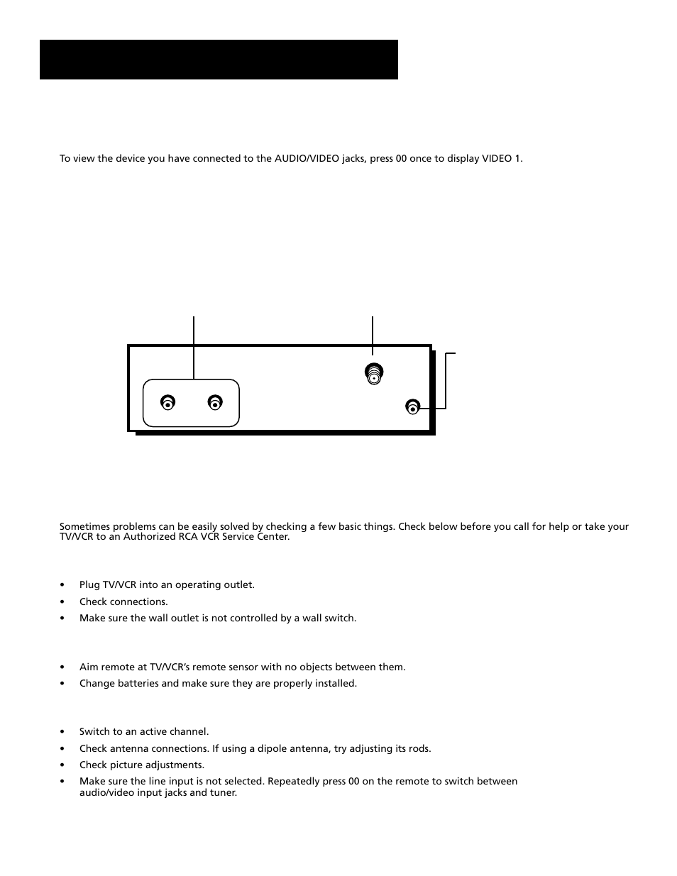 Reference, 53 back panel, Troubleshooting | RCA T19067 User Manual | Page 55 / 64