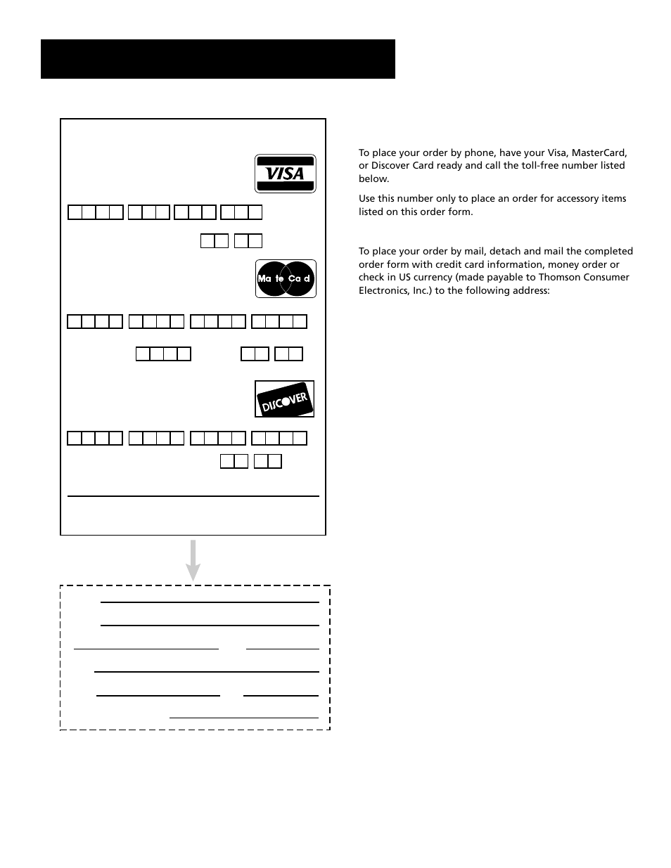 Reference, Placing an order | RCA T19067 User Manual | Page 62 / 64