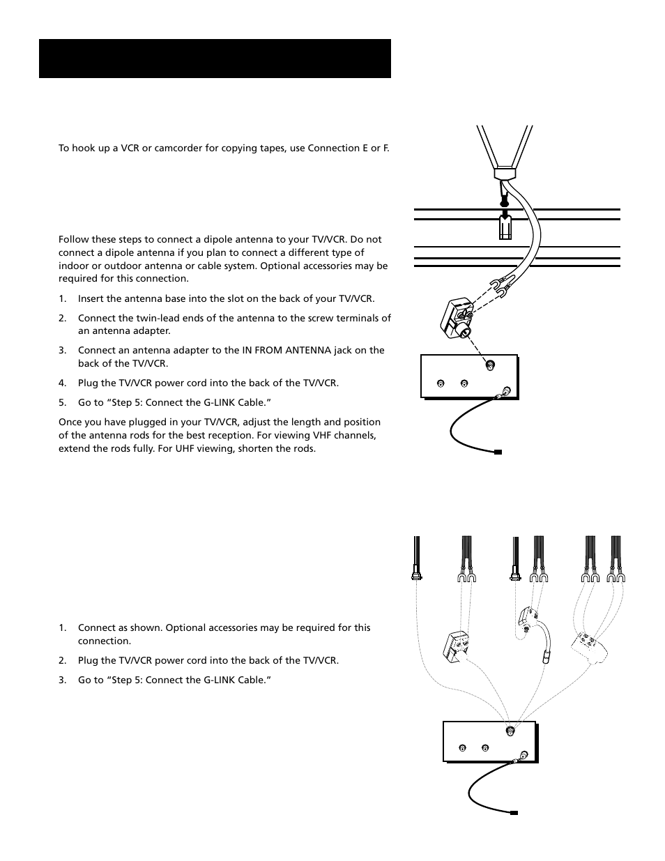 Setup and connections, How to hook up a vcr or camcorder | RCA T19067 User Manual | Page 7 / 64