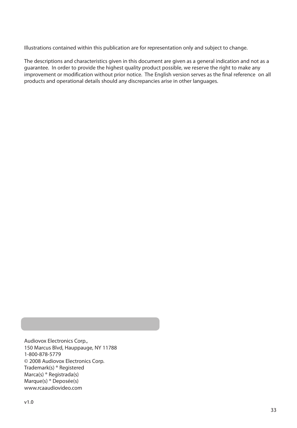 RCA S2204 User Manual | Page 33 / 33