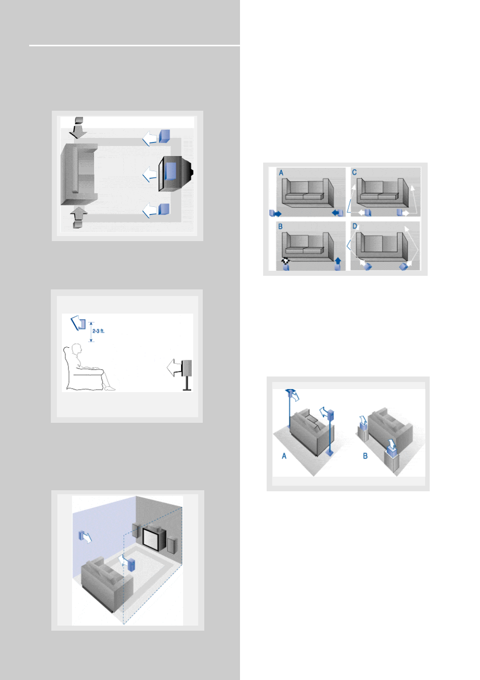 Getting started, Preferred surround placement, Advanced setting alternative surround placement | RCA RT2250 User Manual | Page 10 / 31