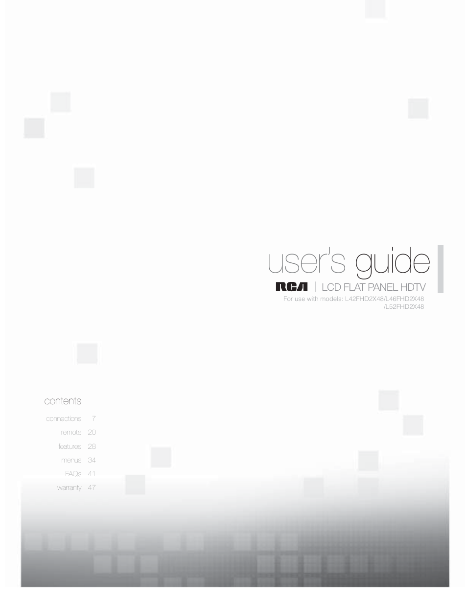 RCA L46FHD2X48 User Manual | 52 pages