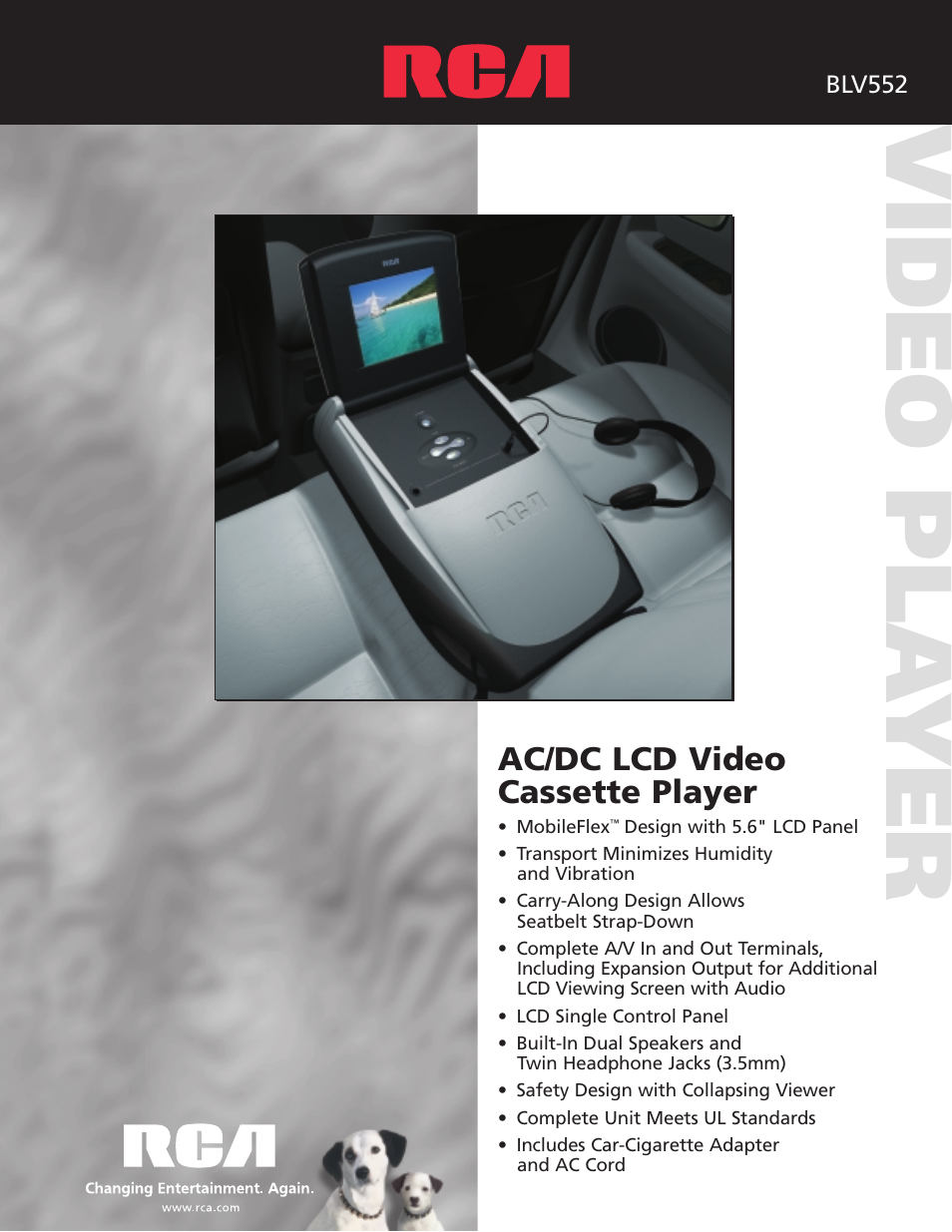 RCA BLV552 User Manual | 2 pages