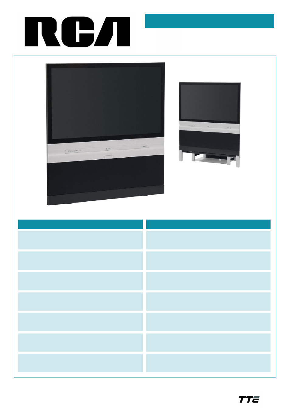 RCA HD56W68 User Manual | 2 pages