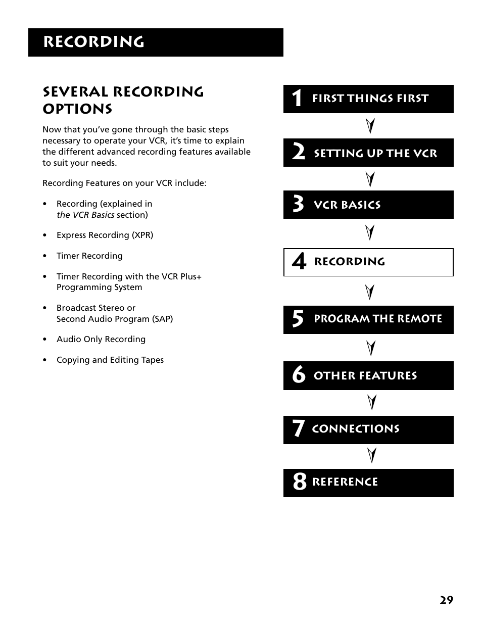 Recording | RCA Plus+ VR702HF User Manual | Page 31 / 84