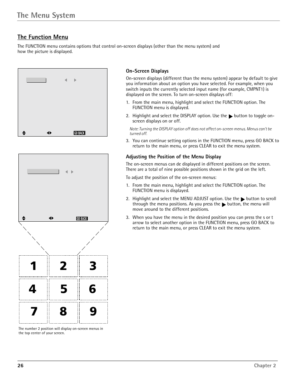 The menu system | RCA Scenium PHD50400 User Manual | Page 27 / 48