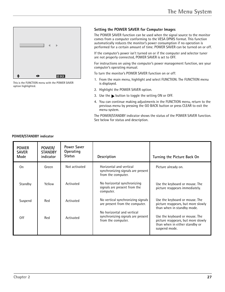 The menu system | RCA Scenium PHD50400 User Manual | Page 28 / 48