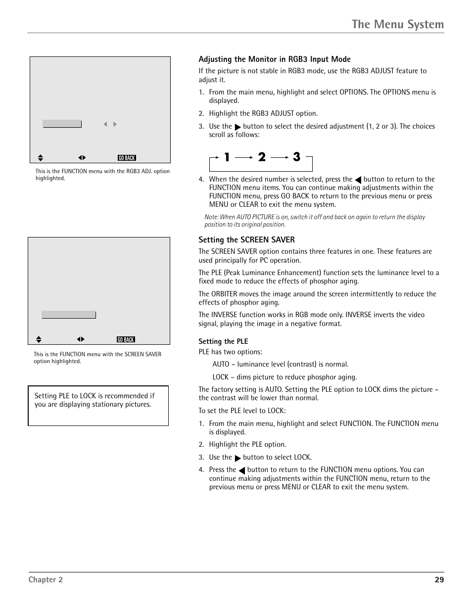 The menu system | RCA Scenium PHD50400 User Manual | Page 30 / 48
