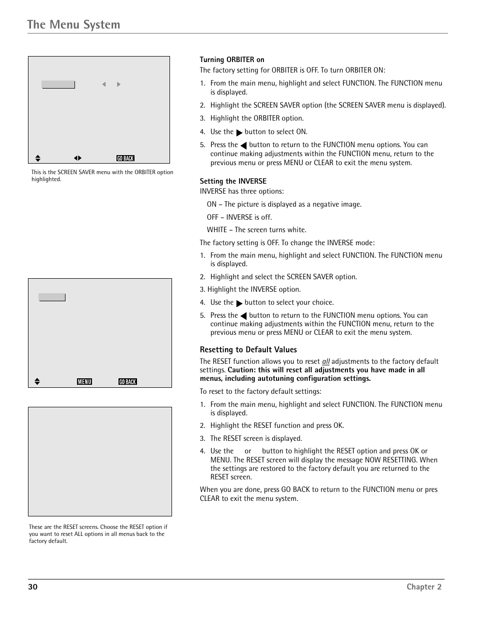 The menu system | RCA Scenium PHD50400 User Manual | Page 31 / 48