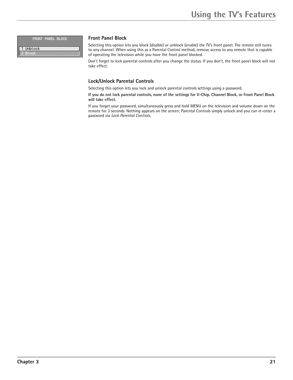 Using the tv’s features | RCA G36710 User Manual | Page 23 / 32