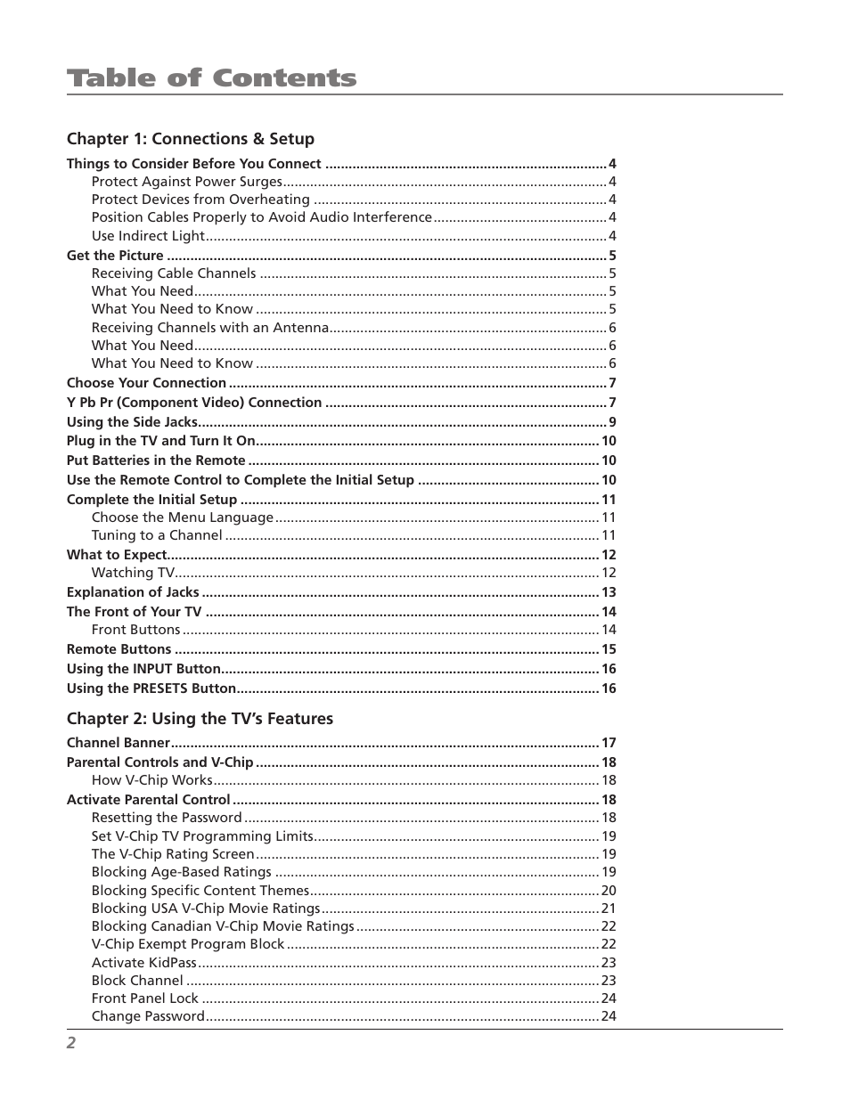 RCA 27F524T User Manual | Page 4 / 48