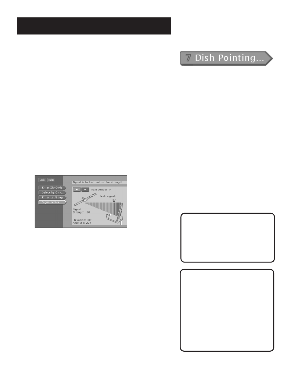 Using the on-screen signal meter, The menu system | RCA 1998 User Manual | Page 48 / 64