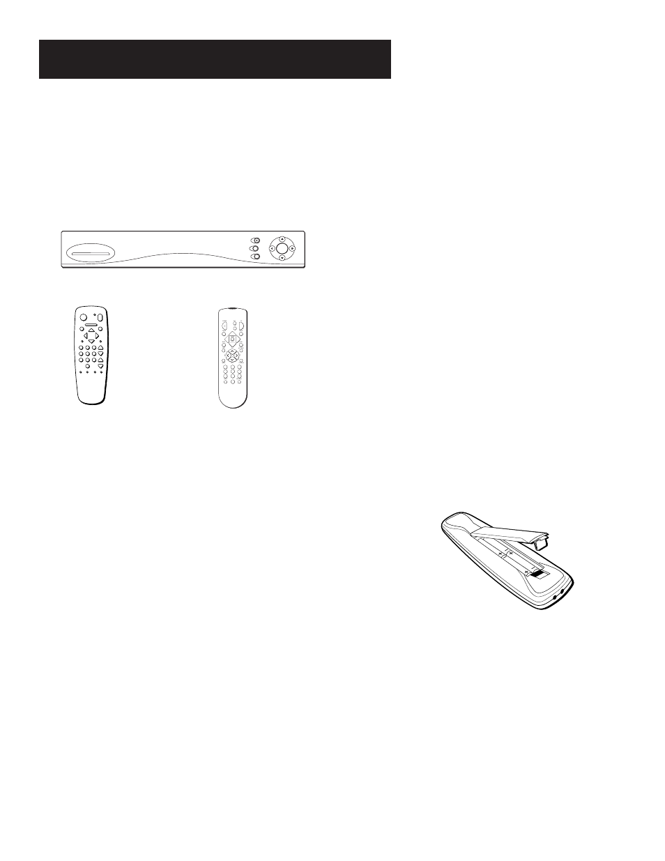 What’s in the box, First things first, 5what’s in the box | Installing batteries in the remote control, Programming the remote, Input go back info guide menu, Select clear, Chan, Ant mute alt aud sat tv off, On vol | RCA 1998 User Manual | Page 7 / 64