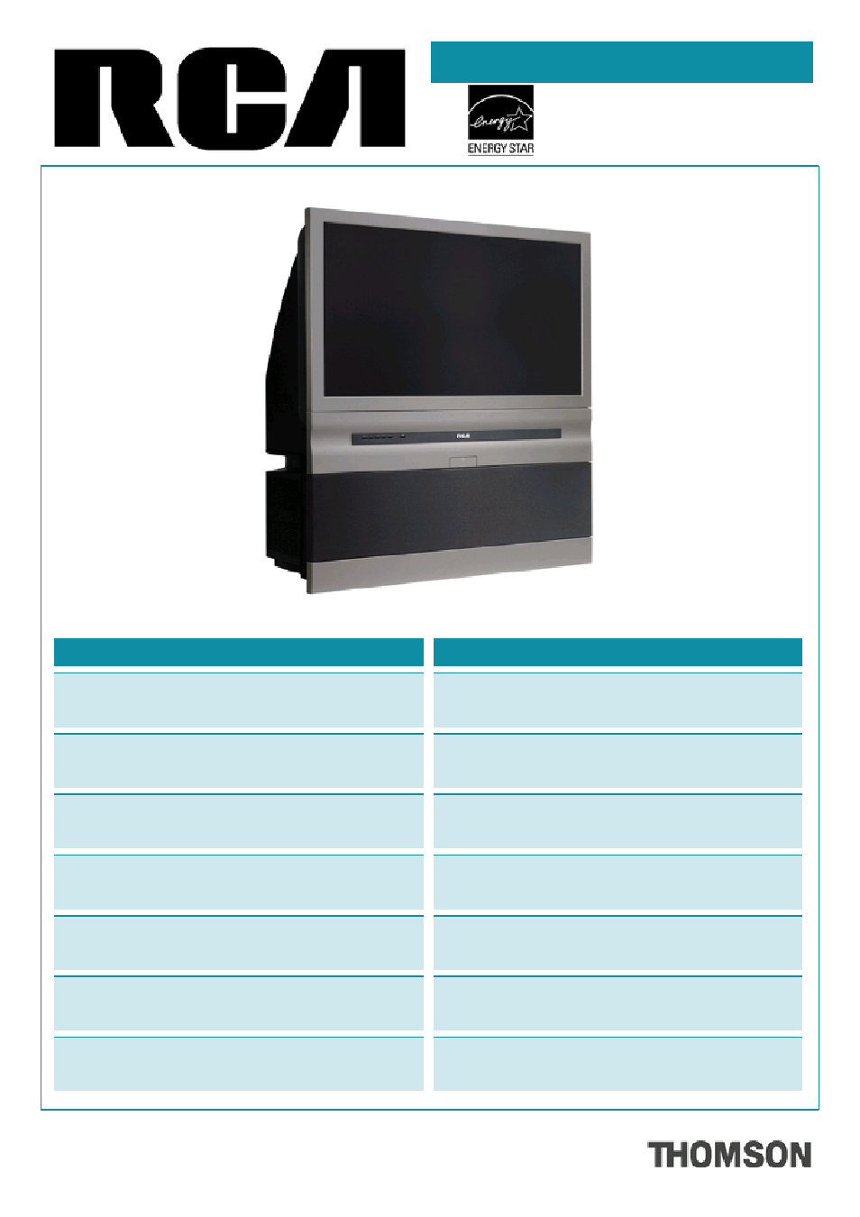 RCA D40W17 User Manual | 2 pages