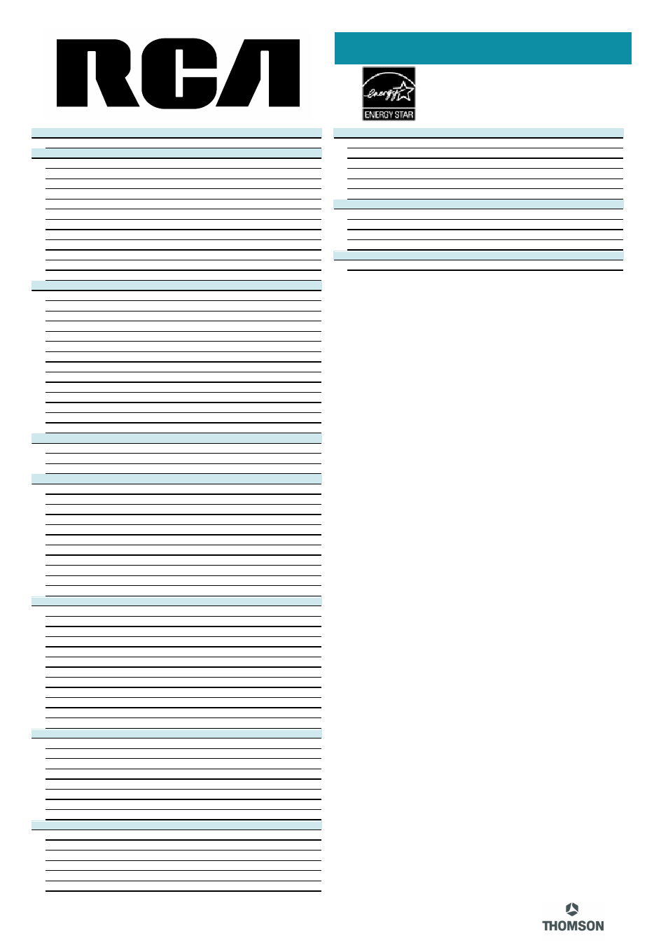 Technical specifications | RCA TruFlat 24F610TD User Manual | Page 2 / 2