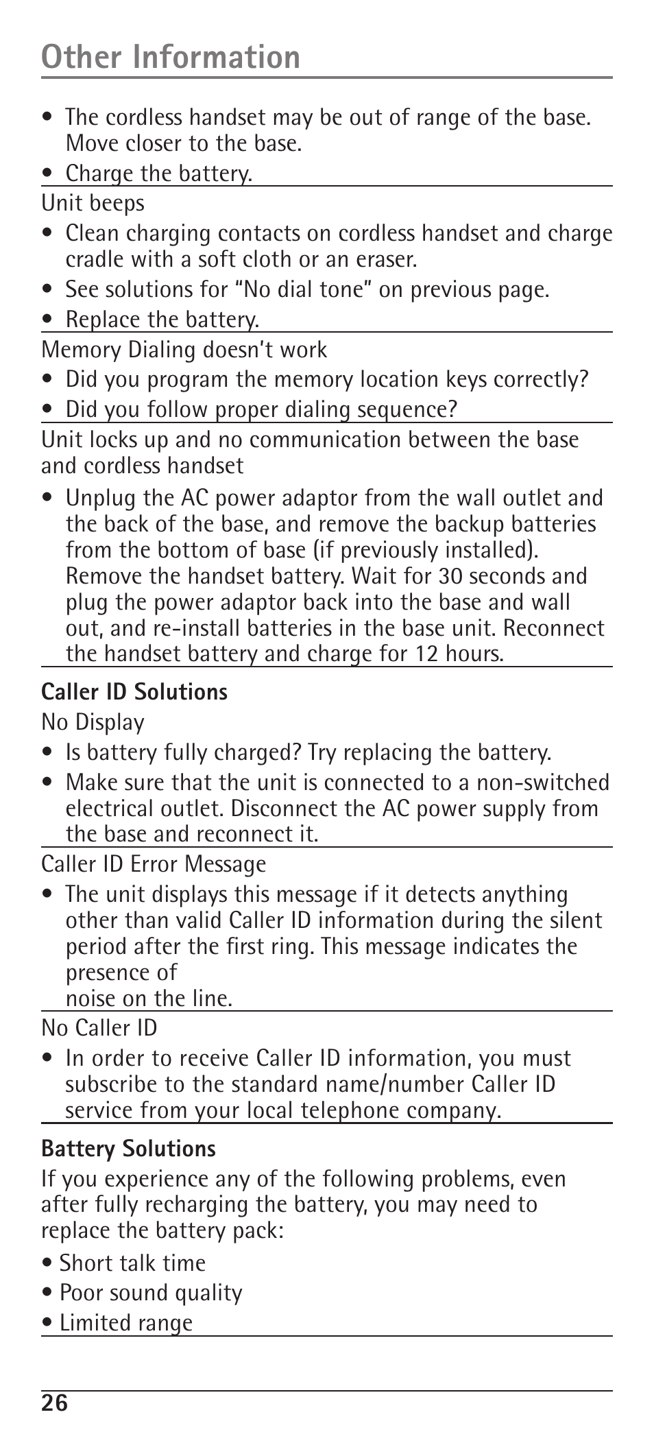 Other information | RCA H5400 User Manual | Page 26 / 64