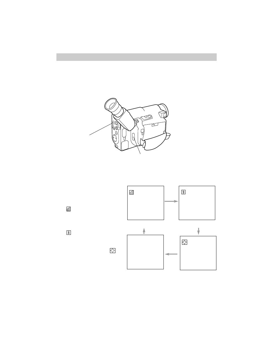 Fading in and out of scenes, Repeatedly press fade select the type of fade, White fade zoom fade no fade wipe fade | Fade thumb trigger | RCA Pro942 User Manual | Page 38 / 76