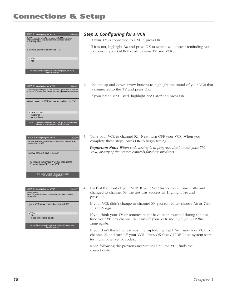 Connections & setup | RCA F27669 User Manual | Page 20 / 64