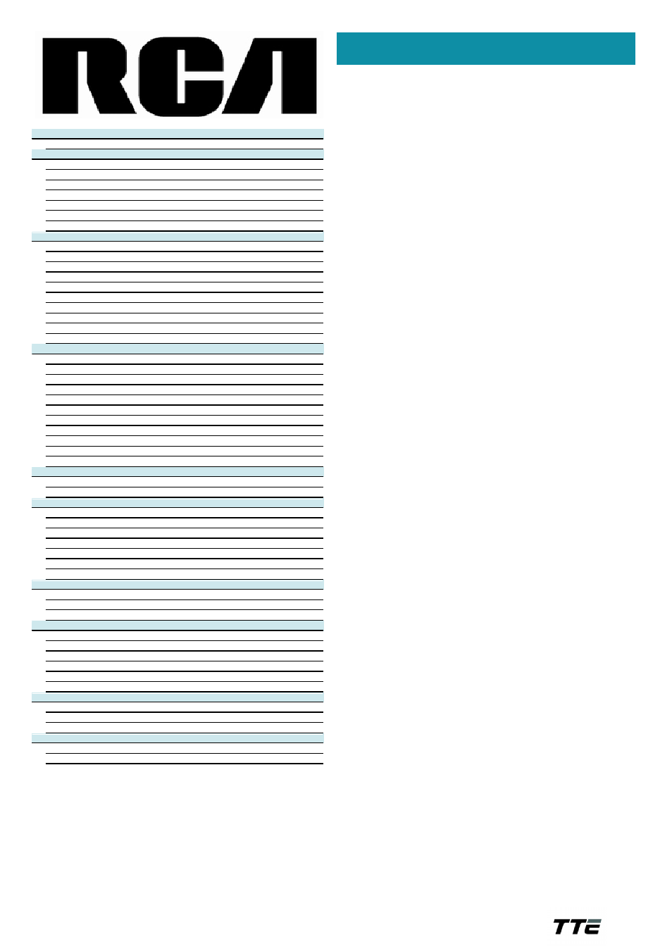 Technical specifications | RCA 32V520T User Manual | Page 2 / 2