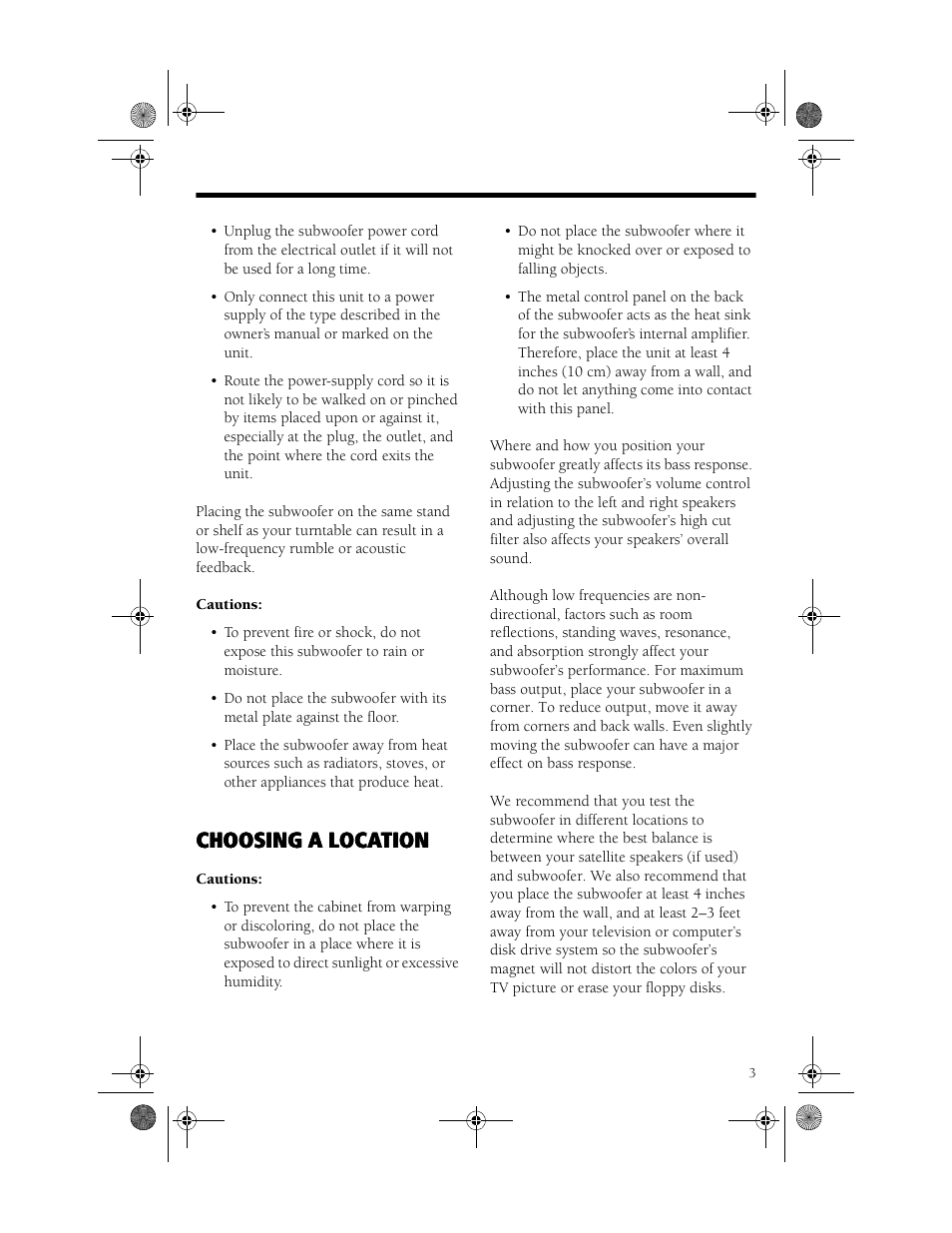 RCA SW200P User Manual | Page 3 / 8