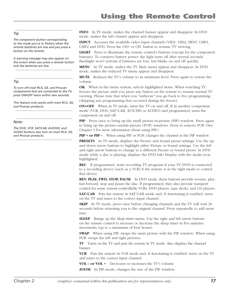 Using the remote control | RCA Scenium D61W136DB User Manual | Page 19 / 64