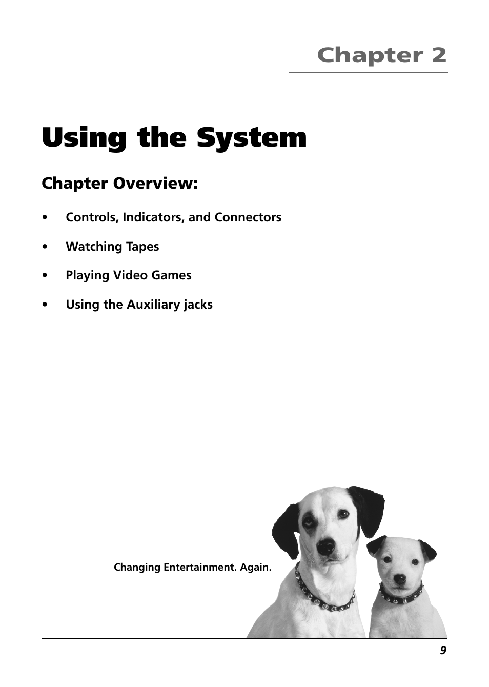 Using the system, Chapter 2 | RCA Mobile Video Cassette Player User Manual | Page 11 / 24