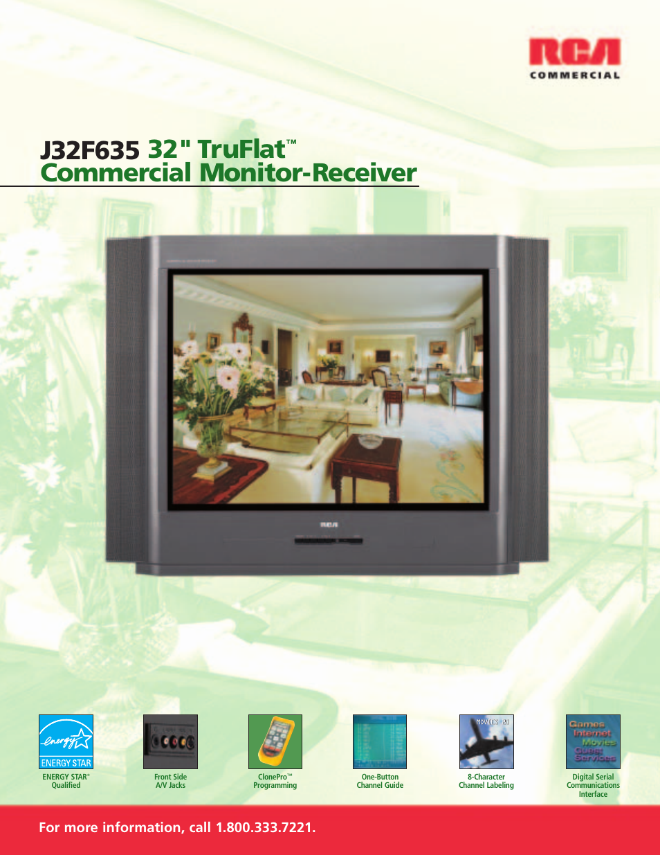 RCA 32" TRUFLAT J32F635 User Manual | 2 pages