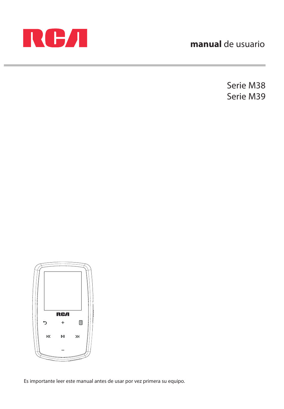 Serie m38 serie m39 manual de usuario | RCA M39 series User Manual | Page 39 / 116