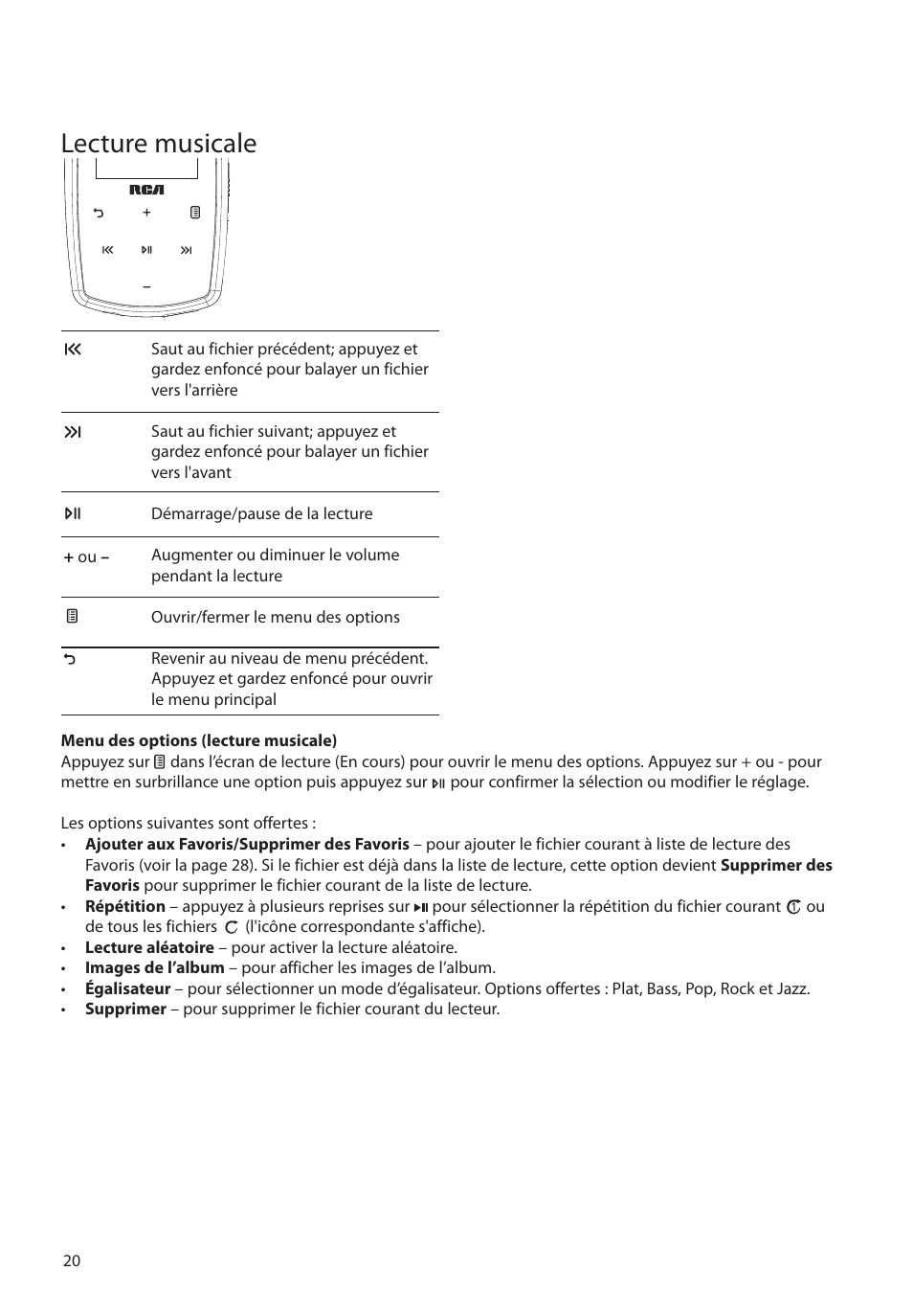 Lecture musicale | RCA M39 series User Manual | Page 98 / 116