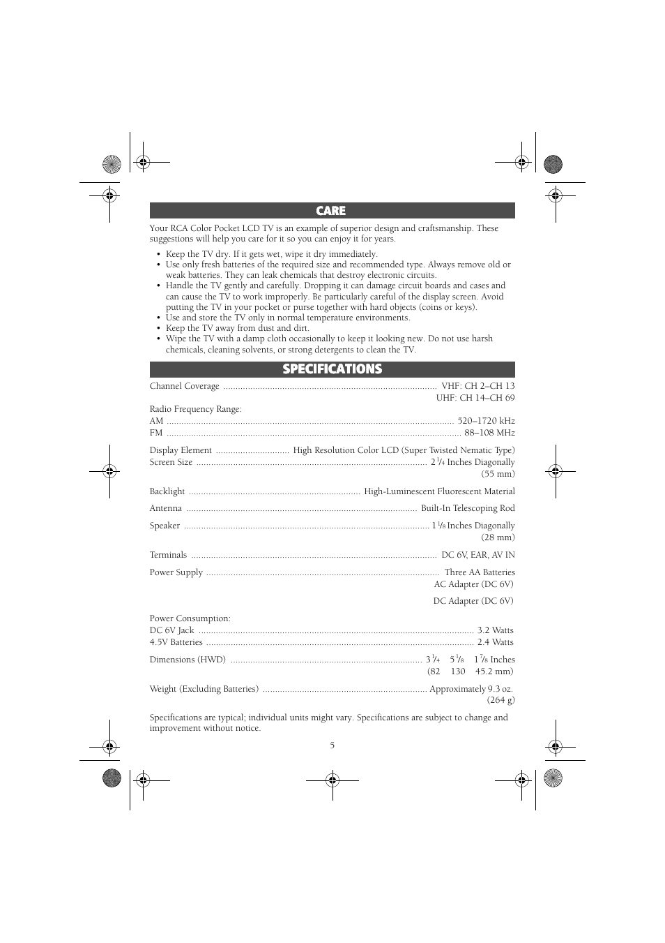 RCA 16-3054 User Manual | Page 5 / 6