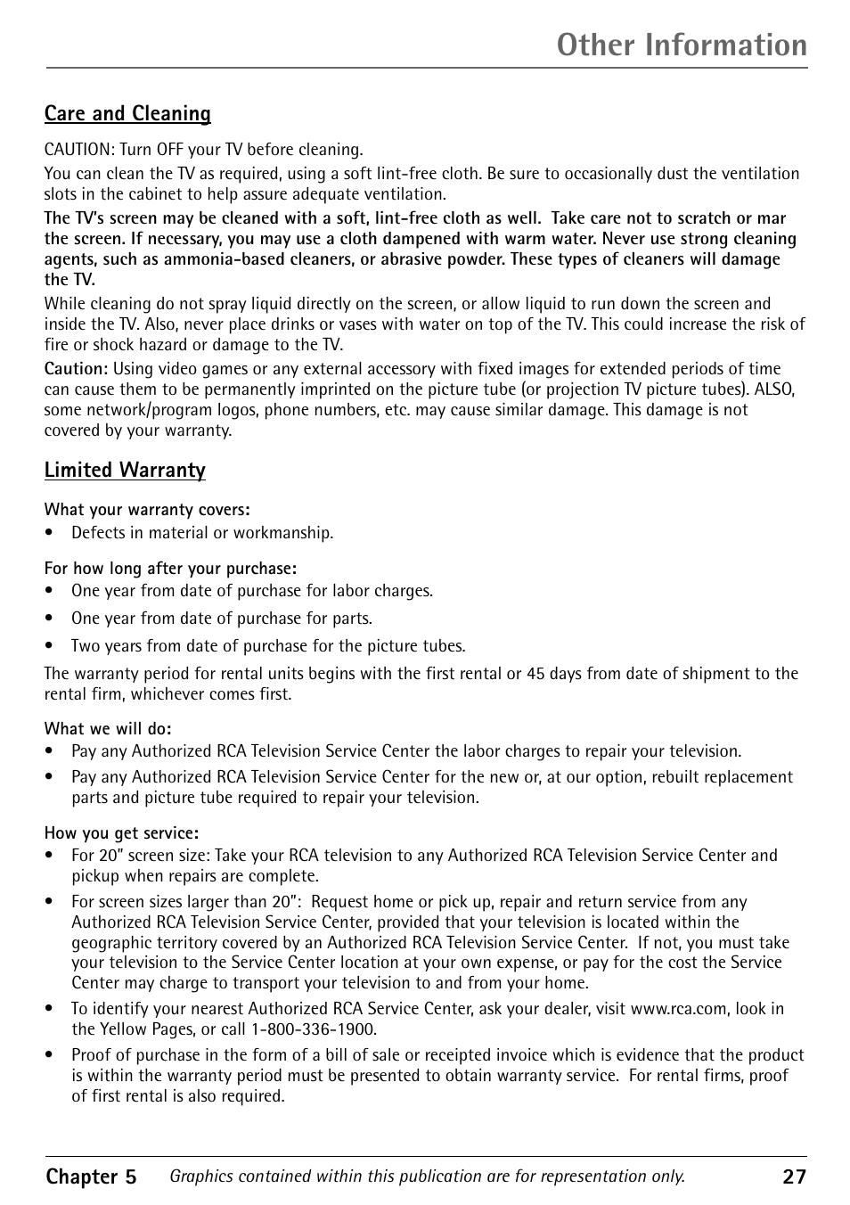Other information | RCA Television 1616202B User Manual | Page 29 / 32