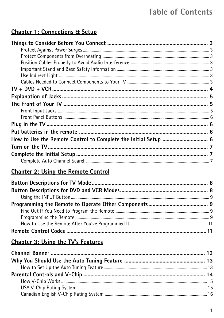 RCA Television 1616202B User Manual | Page 3 / 32
